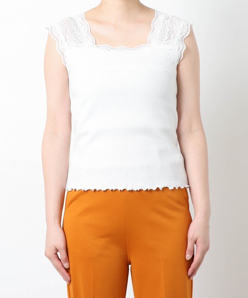 WEGO（ウィゴー）の「WEGO/2wayレースタンクトップ（タンクトップ・レディース・サックスブルー/ホワイト/ブラック・FREE）」の20枚目の写真