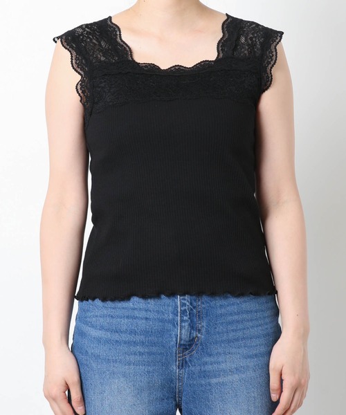 WEGO（ウィゴー）の「WEGO/2wayレースタンクトップ（タンクトップ・レディース・サックスブルー/ホワイト/ブラック・FREE）」の18枚目の写真