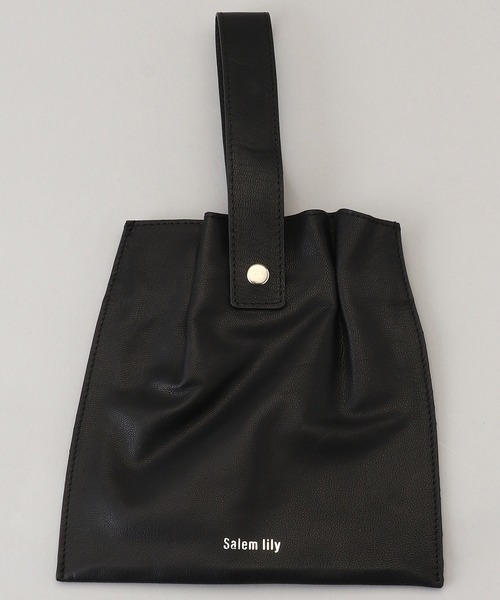 PUBLUX(パブリュクス)の「【SALEM LILY/サーレムリリー】スクエアミニワンハンドルレザーバッグ(ショルダーバッグ・レディース・ブラック/ベージュ・ONE SIZE)」の6枚目の写真