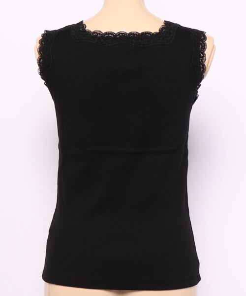 ehka sopo（エヘカソポ）の「スクエアレースタンク（タンクトップ・レディース・チャコールグレー/ブラック/グリーン/オフホワイト・ﾌﾘ-）」の6枚目の写真