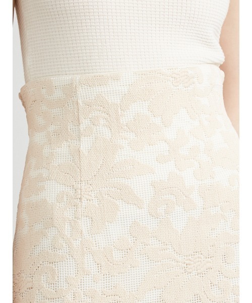 LILY BROWN（リリーブラウン）の「レースAラインスカート（スカート・レディース・ネイビー/オフホワイト/イエロー・1/0）」の12枚目の写真