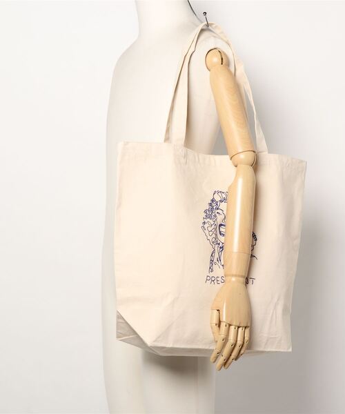 WHO'S WHO gallery（フーズフーギャラリー）の「《WEB限定》手書きijinnキャンバストートバッグ（トートバッグ・メンズ・ホワイト/ホワイト系その他・FREE）」の12枚目の写真