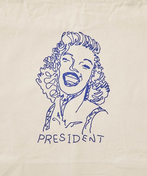 WHO'S WHO gallery（フーズフーギャラリー）の「《WEB限定》手書きijinnキャンバストートバッグ（トートバッグ・メンズ・ホワイト/ホワイト系その他・FREE）」の7枚目の写真