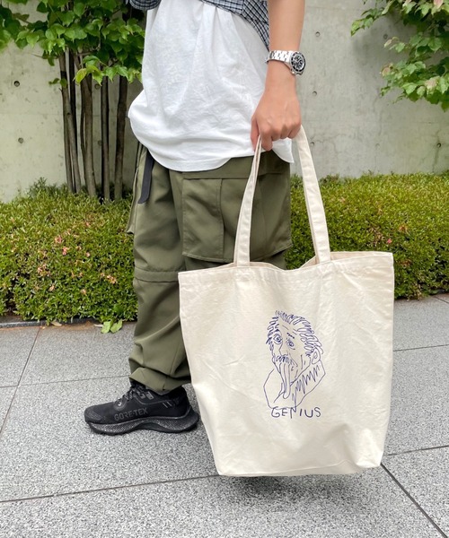 WHO'S WHO gallery（フーズフーギャラリー）の「《WEB限定》手書きijinnキャンバストートバッグ（トートバッグ・メンズ・ホワイト/ホワイト系その他・FREE）」の19枚目の写真