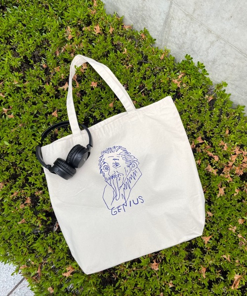 WHO'S WHO gallery（フーズフーギャラリー）の「《WEB限定》手書きijinnキャンバストートバッグ（トートバッグ・メンズ・ホワイト/ホワイト系その他・FREE）」の16枚目の写真