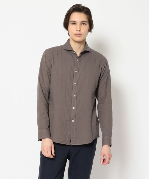 RAWLIFE(ロウライフ)の「SCROLL/スクロール/BESIC SHIRTS(シャツ/ブラウス・メンズ・チャコール/ホワイト・X-LARGE/LARGE/MEDIUM)」の1枚目の写真