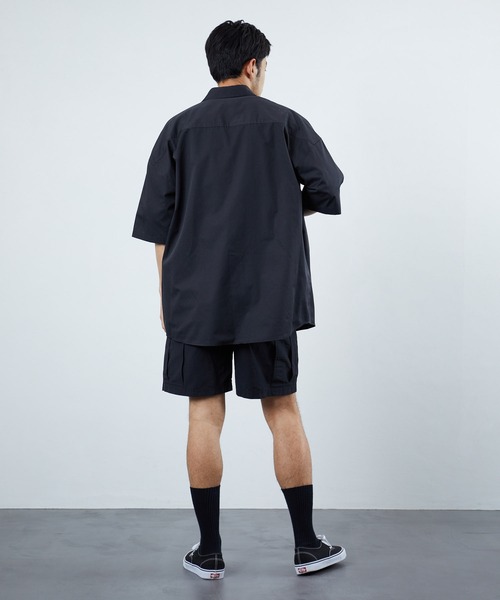 FRANKLIN & MARSHALL（フランクリンマーシャル）の「FRANKLIN ＆ MARSHALL/フランクリンマーシャル 別注 シェフショートスリーブシャツ（シャツ/ブラウス・メンズ・オリーブ/ブラック・マルチサイズ）」の7枚目の写真