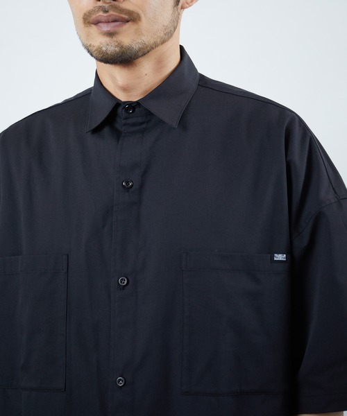 FRANKLIN & MARSHALL（フランクリンマーシャル）の「FRANKLIN ＆ MARSHALL/フランクリンマーシャル 別注 シェフショートスリーブシャツ（シャツ/ブラウス・メンズ・オリーブ/ブラック・マルチサイズ）」の11枚目の写真
