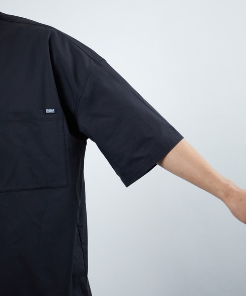 FRANKLIN & MARSHALL（フランクリンマーシャル）の「FRANKLIN ＆ MARSHALL/フランクリンマーシャル 別注 シェフショートスリーブシャツ（シャツ/ブラウス・メンズ・オリーブ/ブラック・マルチサイズ）」の12枚目の写真