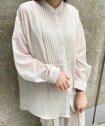 ピンタックシアー／シャツ