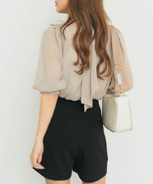 LIPSERVICE（リップサービス）の「ボタンデザインHW ショートパンツ（その他パンツ・レディース・ブラック/アイボリー/オレンジ系その他・S/M）」の4枚目の写真