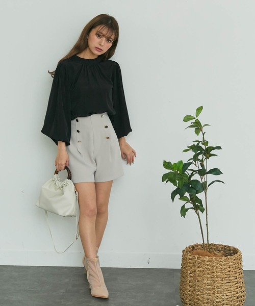 LIPSERVICE（リップサービス）の「ボタンデザインHW ショートパンツ（その他パンツ・レディース・ブラック/アイボリー/オレンジ系その他・S/M）」の17枚目の写真