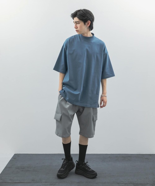 URBAN RESEARCH（アーバンリサーチ）の「URBAN RESEARCH iD　MOCK NECK SHORT-SLEEVE T-SHIRTS（Tシャツ/カットソー・メンズ・ホワイト/ブラック/ブルー系その他・MEDIUM/LARGE）」の9枚目の写真