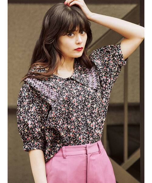 jouetie（ジュエティ）の「セーラースモッキングブラウス（シャツ/ブラウス・レディース・オフホワイト/ブラック/その他1/その他2・MEDIUM）」の4枚目の写真