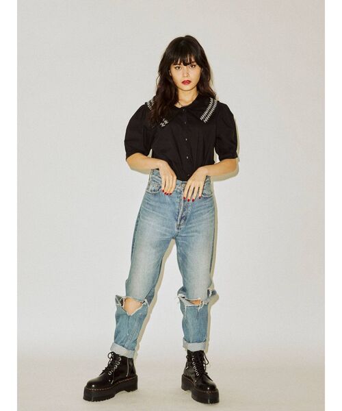 jouetie（ジュエティ）の「セーラースモッキングブラウス（シャツ/ブラウス・レディース・オフホワイト/ブラック/その他1/その他2・MEDIUM）」の17枚目の写真