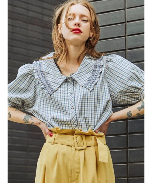 jouetie（ジュエティ）の「セーラースモッキングブラウス（シャツ/ブラウス・レディース・オフホワイト/ブラック/その他1/その他2・MEDIUM）」の10枚目の写真