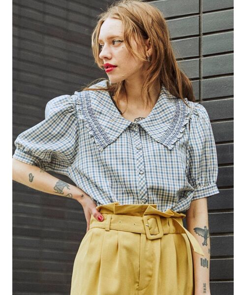 jouetie（ジュエティ）の「セーラースモッキングブラウス（シャツ/ブラウス・レディース・オフホワイト/ブラック/その他1/その他2・MEDIUM）」の14枚目の写真