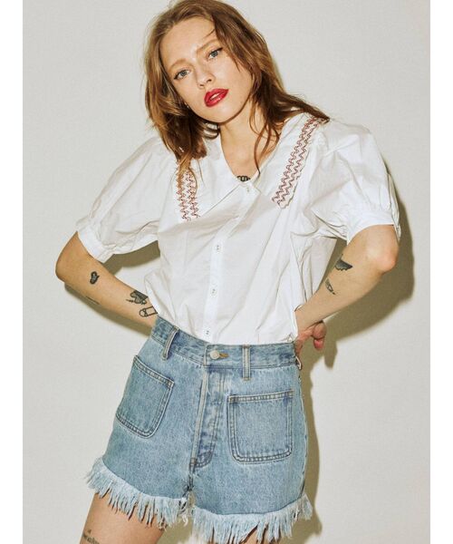 jouetie（ジュエティ）の「セーラースモッキングブラウス（シャツ/ブラウス・レディース・オフホワイト/ブラック/その他1/その他2・MEDIUM）」の13枚目の写真