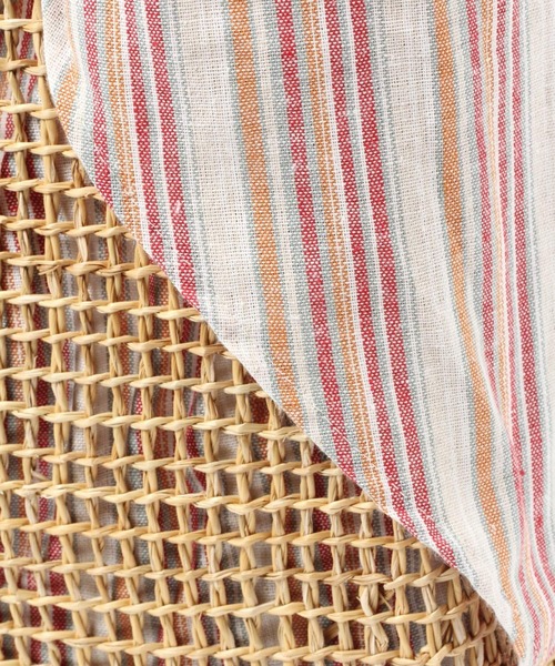 studio CLIP（スタディオクリップ）の「《Natural by studio CLIP/クロスとリネン》黄草スクエアカゴバッグ（かごバッグ・レディース・ピンク/グリーン・FREE）」の16枚目の写真