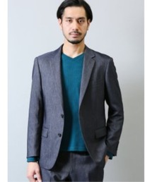 TAKA-Q（タカキュー）の「タカキューメンズ/TAKA-Q：MEN モルビドデニム セットアップ2ボタンジャケット（セットアップパンツございます）（スーツジャケット・メンズ）」