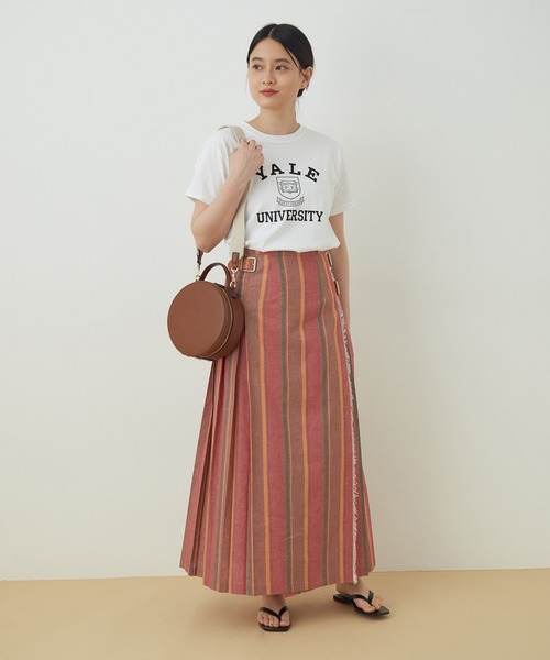 ADAM ET ROPE'(アダムエロペ)の「【WEB限定】カレッジTEE(Tシャツ/カットソー・レディース・ホワイト/ブラック/ピンク・FREE)」の5枚目の写真