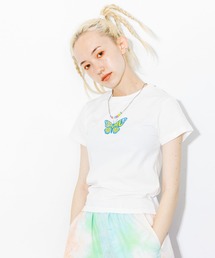 X-girl | BUTTERFLY S/S BABY TEE(Tシャツ/カットソー)