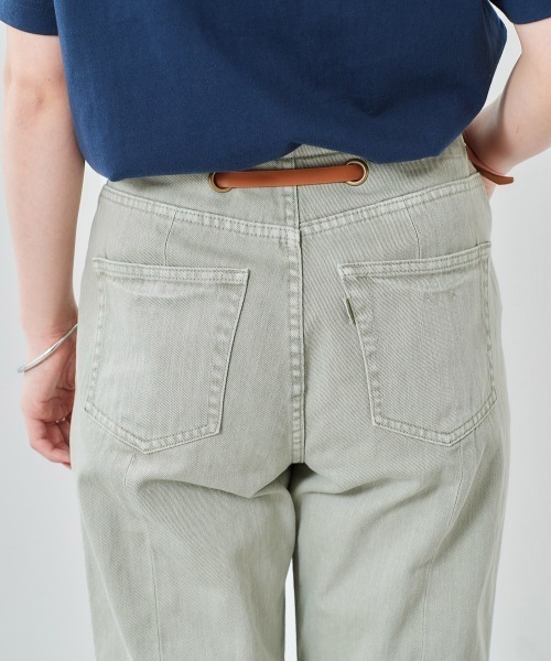 cepo（セポ）の「ベルト付き　リメイクデニム　レギュラーストレート（デニムパンツ・レディース・グリーン/ライトインディゴブルー/インディゴブルー/グレー・M/S）」の18枚目の写真