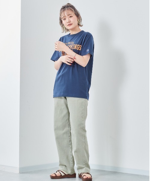 cepo（セポ）の「ベルト付き　リメイクデニム　レギュラーストレート（デニムパンツ・レディース・グリーン/ライトインディゴブルー/インディゴブルー/グレー・M/S）」の15枚目の写真