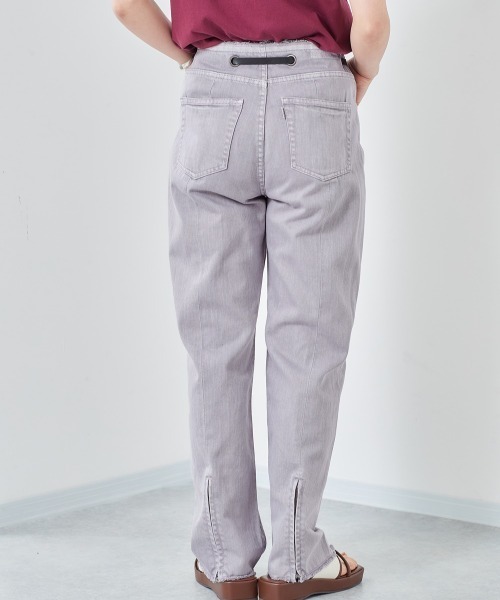 cepo（セポ）の「ベルト付き　リメイクデニム　レギュラーストレート（デニムパンツ・レディース・グリーン/ライトインディゴブルー/インディゴブルー/グレー・M/S）」の22枚目の写真