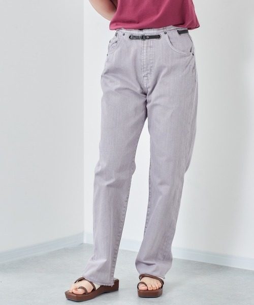 cepo（セポ）の「ベルト付き　リメイクデニム　レギュラーストレート（デニムパンツ・レディース・グリーン/ライトインディゴブルー/インディゴブルー/グレー・M/S）」の20枚目の写真