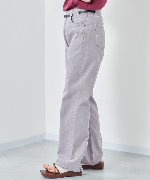 cepo（セポ）の「ベルト付き　リメイクデニム　レギュラーストレート（デニムパンツ・レディース・グリーン/ライトインディゴブルー/インディゴブルー/グレー・M/S）」の21枚目の写真