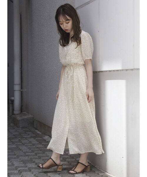 dazzlin（ダズリン）の「ランダムドットライクシャツワンピース（ワンピース・レディース・ブラック/オフホワイト/イエロー・FREE）」の19枚目の写真