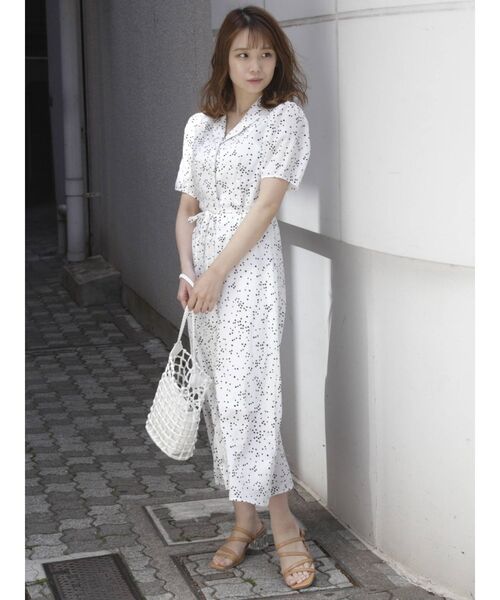 dazzlin（ダズリン）の「ランダムドットライクシャツワンピース（ワンピース・レディース・ブラック/オフホワイト/イエロー・FREE）」の20枚目の写真