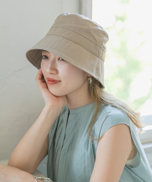ITEMS URBANRESEARCH（アイテムズ アーバンリサーチ）の「ワッシャーナイロンバケットハット（ハット・メンズ・カーキ/ブラック/ベージュ/ネイビー・-）」の3枚目の写真