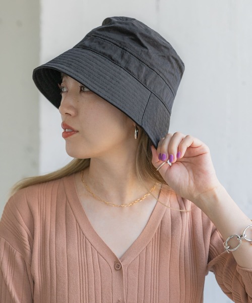 ITEMS URBANRESEARCH（アイテムズ アーバンリサーチ）の「ワッシャーナイロンバケットハット（ハット・メンズ・カーキ/ブラック/ベージュ/ネイビー・-）」の12枚目の写真