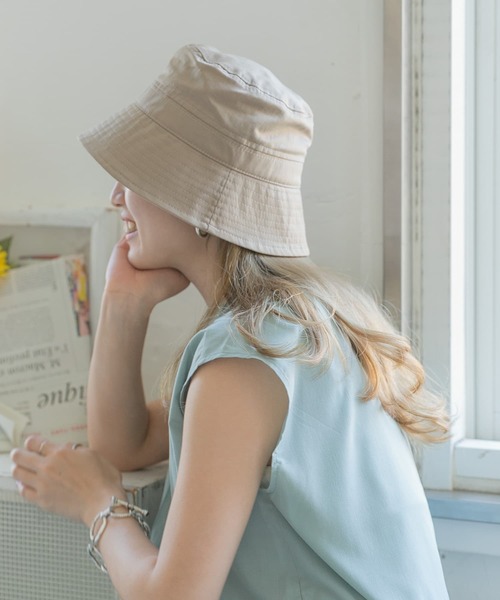 ITEMS URBANRESEARCH（アイテムズ アーバンリサーチ）の「ワッシャーナイロンバケットハット（ハット・メンズ・カーキ/ブラック/ベージュ/ネイビー・-）」の8枚目の写真