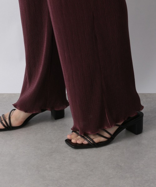 LOWRYS FARM（ローリーズファーム）の「シャイニープリーツメローパンツ　957485（その他パンツ・レディース・ブラック/ブラウン/ブルー/ボルドー/アイボリー/チャコールグレー・FREE/TALL/SHORT/LONG）」の17枚目の写真