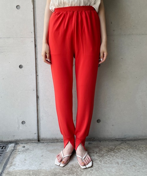 CAPRICIEUX LE'MAGE（カプリシューレマージュ）の「スリットジャージージョガーパンツ（その他パンツ・レディース・ブラック/オレンジ・FREE）」の3枚目の写真