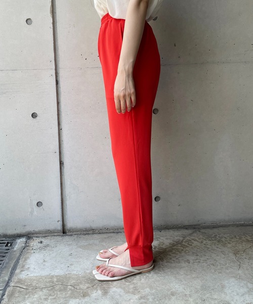 CAPRICIEUX LE'MAGE（カプリシューレマージュ）の「スリットジャージージョガーパンツ（その他パンツ・レディース・ブラック/オレンジ・FREE）」の4枚目の写真