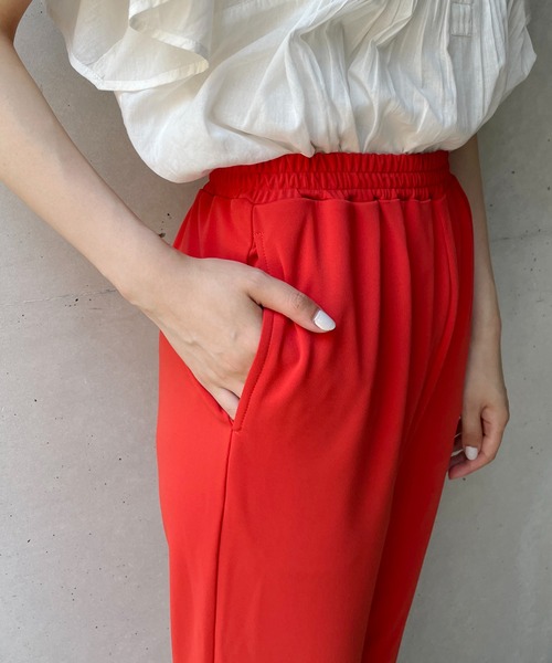 CAPRICIEUX LE'MAGE（カプリシューレマージュ）の「スリットジャージージョガーパンツ（その他パンツ・レディース・ブラック/オレンジ・FREE）」の7枚目の写真