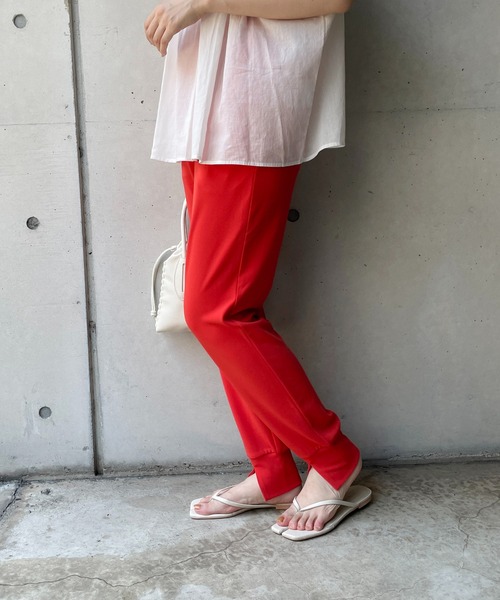 CAPRICIEUX LE'MAGE（カプリシューレマージュ）の「スリットジャージージョガーパンツ（その他パンツ・レディース・ブラック/オレンジ・FREE）」の9枚目の写真