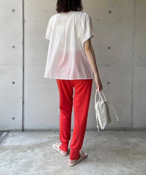 CAPRICIEUX LE'MAGE（カプリシューレマージュ）の「スリットジャージージョガーパンツ（その他パンツ・レディース・ブラック/オレンジ・FREE）」の14枚目の写真