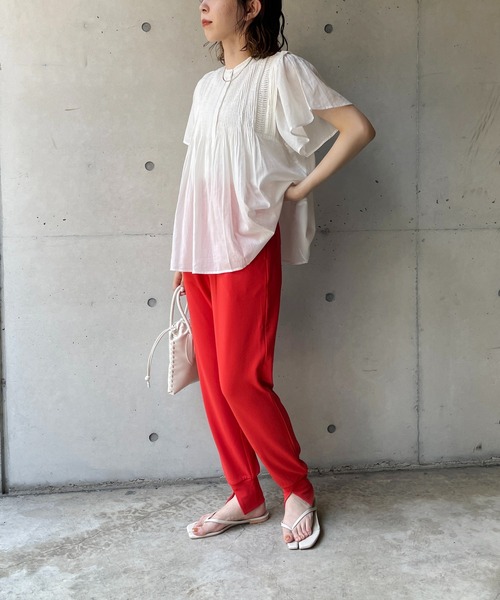 CAPRICIEUX LE'MAGE（カプリシューレマージュ）の「スリットジャージージョガーパンツ（その他パンツ・レディース・ブラック/オレンジ・FREE）」の15枚目の写真