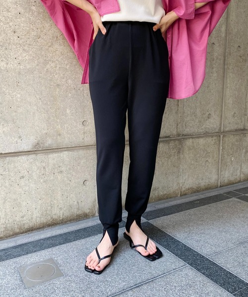 CAPRICIEUX LE'MAGE（カプリシューレマージュ）の「スリットジャージージョガーパンツ（その他パンツ・レディース・ブラック/オレンジ・FREE）」の16枚目の写真