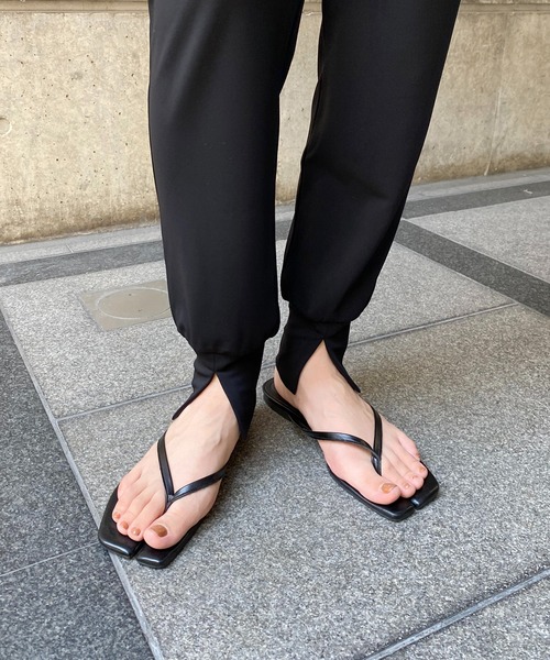 CAPRICIEUX LE'MAGE（カプリシューレマージュ）の「スリットジャージージョガーパンツ（その他パンツ・レディース・ブラック/オレンジ・FREE）」の19枚目の写真