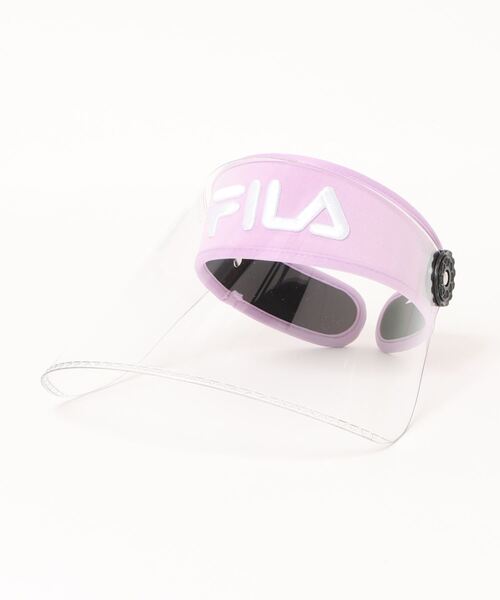 FILA(フィラ)の「FILA OneColor Clear Visor(サンバイザー・レディース・パープル/ピンク/ブラック・FREE)」の2枚目の写真
