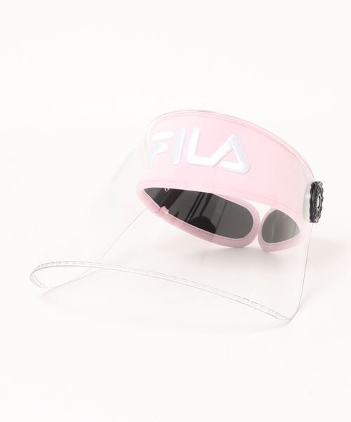 FILA(フィラ)の「FILA OneColor Clear Visor(サンバイザー・レディース・パープル/ピンク/ブラック・FREE)」の3枚目の写真