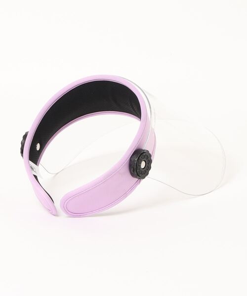FILA(フィラ)の「FILA OneColor Clear Visor(サンバイザー・レディース・パープル/ピンク/ブラック・FREE)」の4枚目の写真