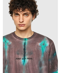 DIESEL ディーゼル Tシャツ タイダイ 半袖 バイカラー セール】レディース Tシャツ タイダイ柄（Tシャツ/カットソー