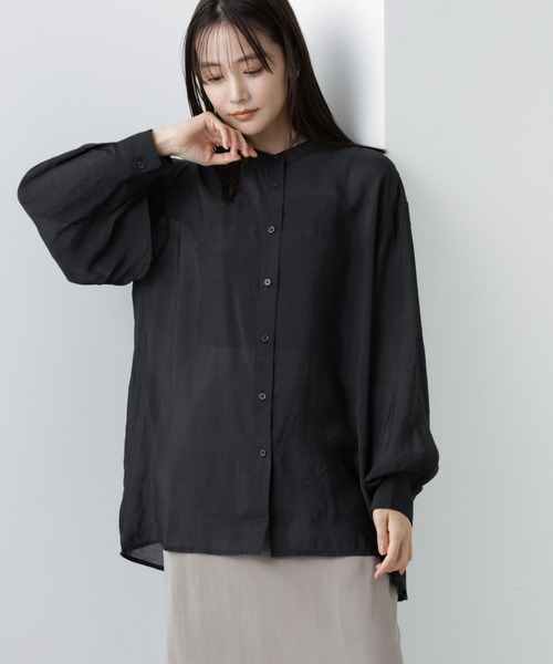 NANO universe(ナノユニバース)の「【WEB限定】ボリュームスリーブシャツ(シャツ/ブラウス・レディース・ブラック/キャメル/ライトベージュ・マルチサイズ)」の20枚目の写真